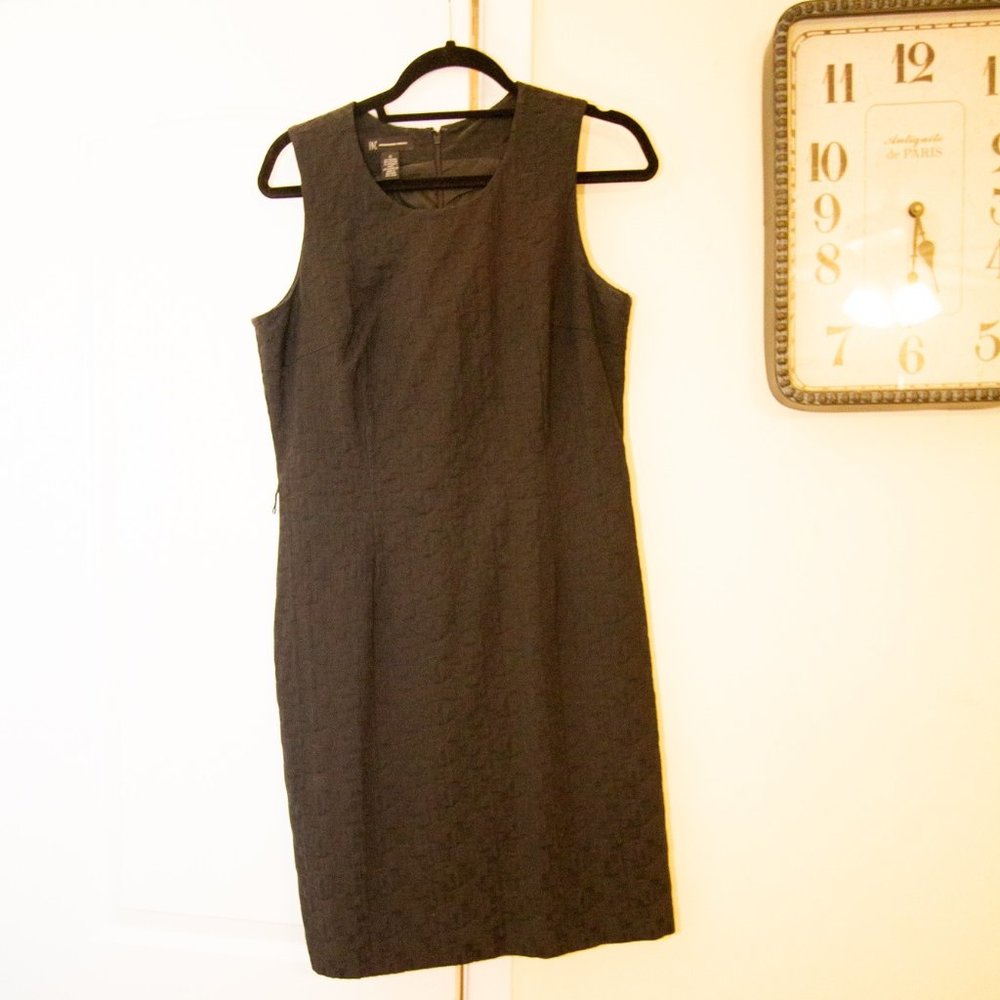 I-N-C  Black Sheath Dress